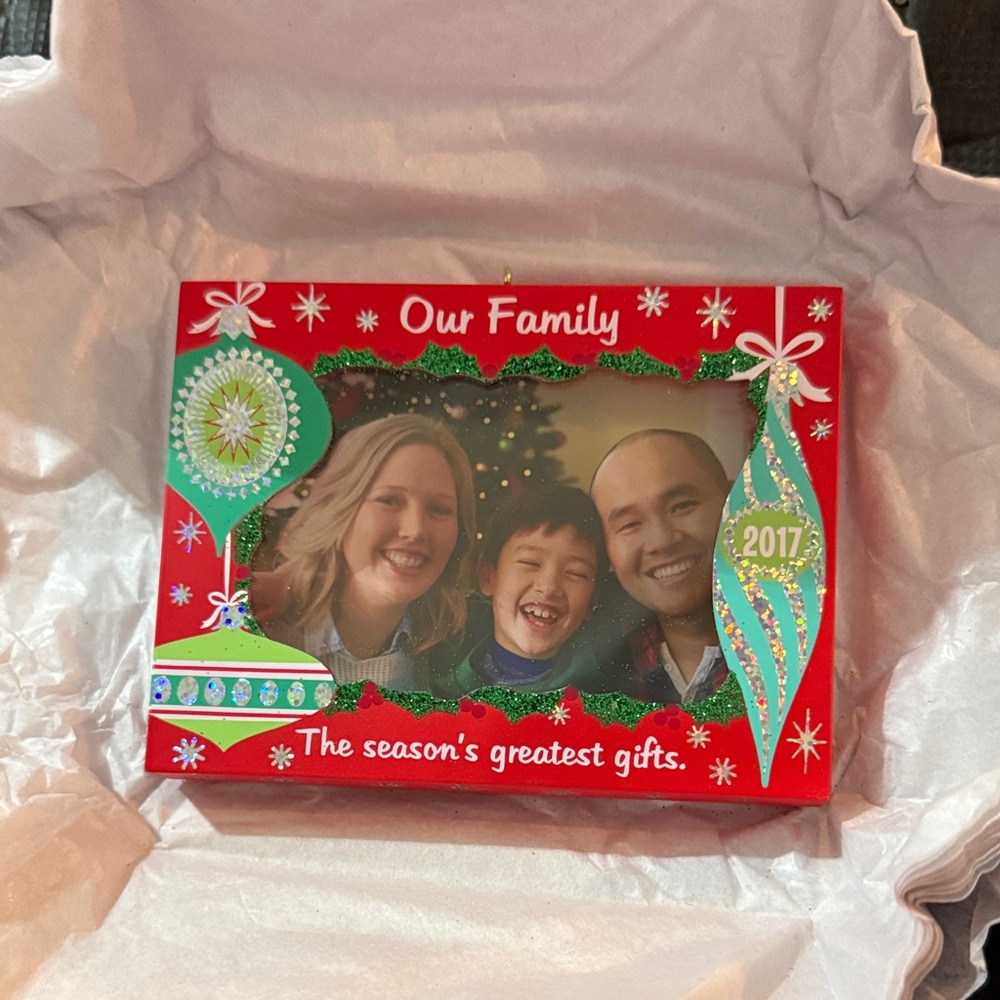 Hallmark Keepsake Ornament 2017 Our Family Photo Frame